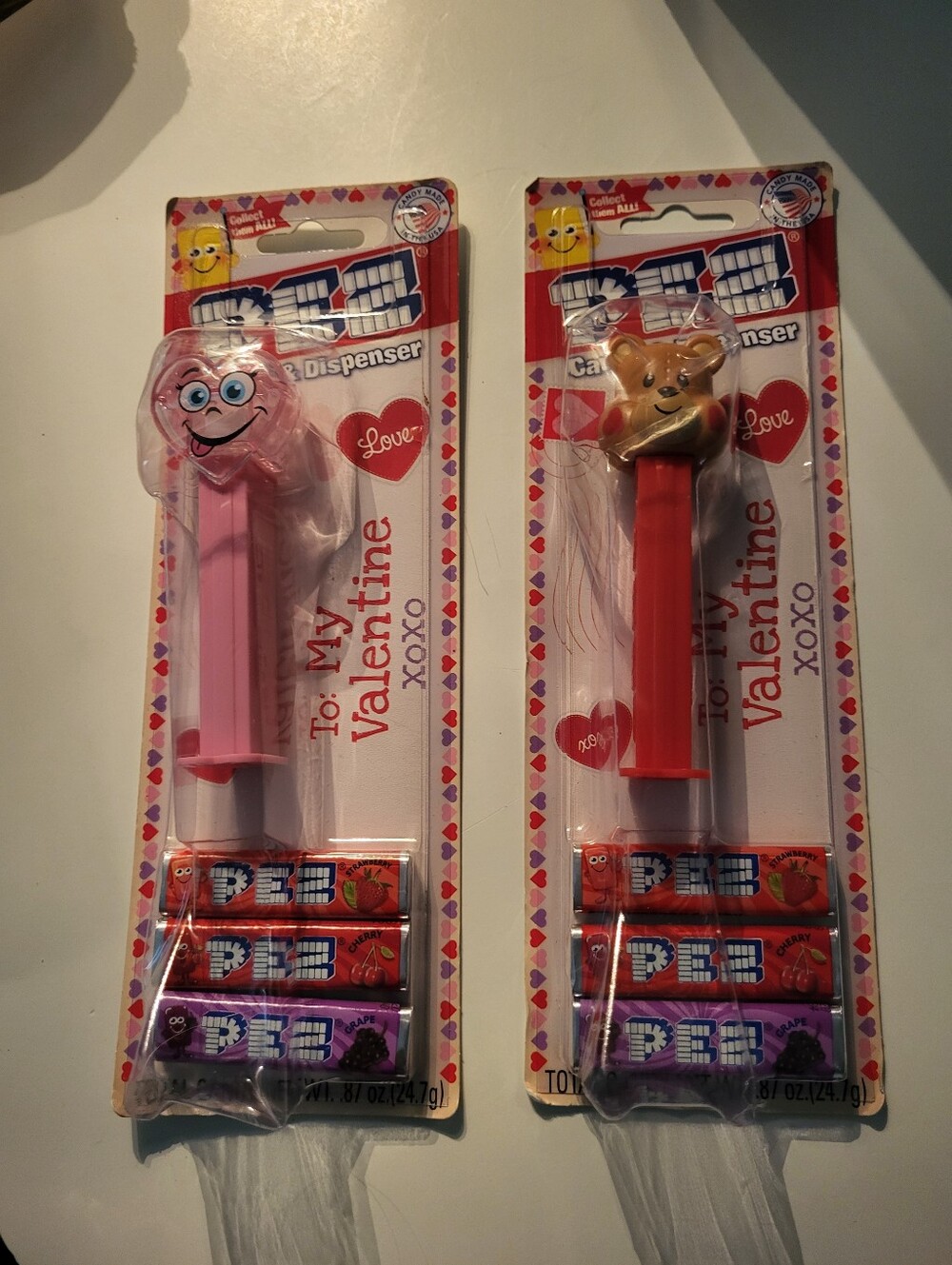 PEZ "To My Valentine Heart & Bear Blister Set." New Sealed 2024
